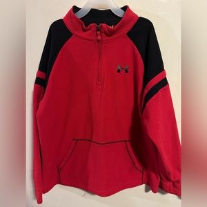 Under Armour UA boys YLG youth large fleece half zip sweater